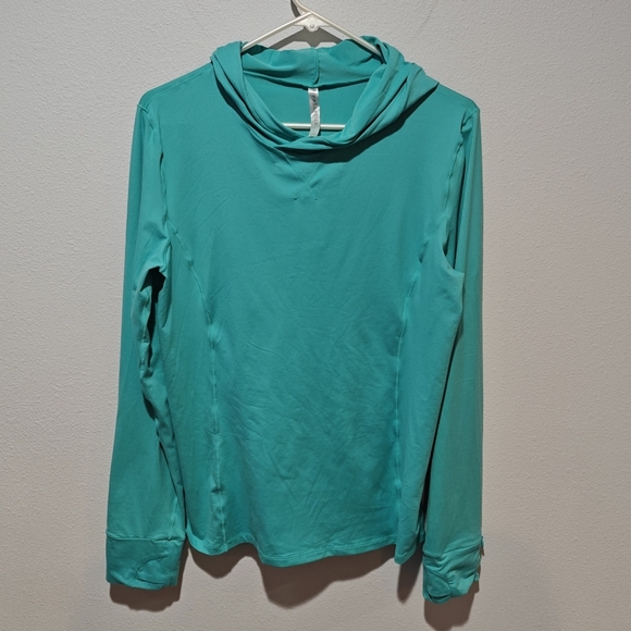 Fabletics Hoodie Large Phoenix Run Thumb Holes Lightweight Airy Vented T… - Picture 2 of 6